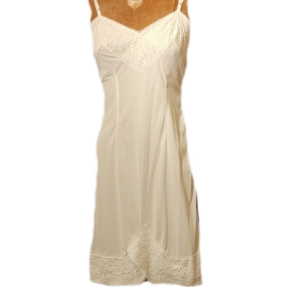 Vintage Skirt Saver full slip chemise. Ugh